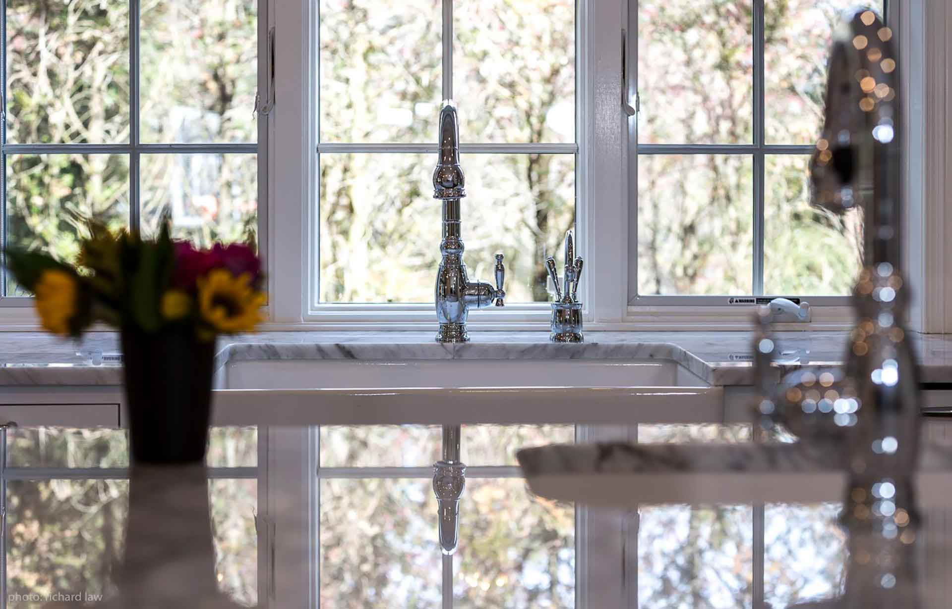 Kitchen sink and counters