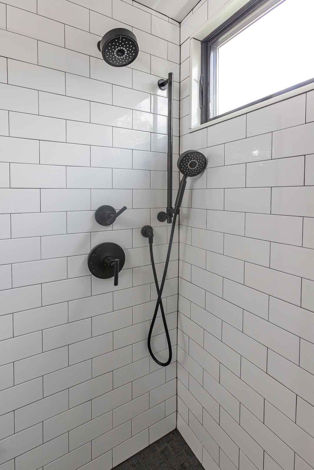 Closeup of bathroom shower