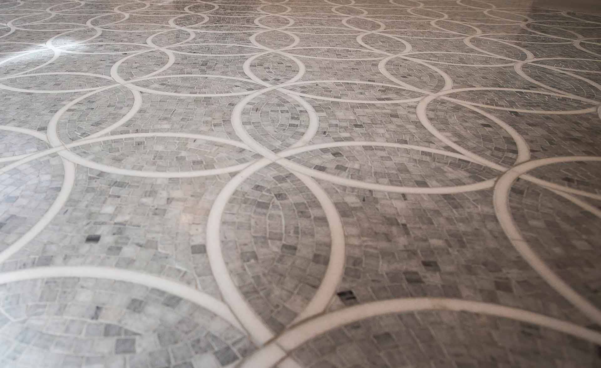Bathroom tile floor
