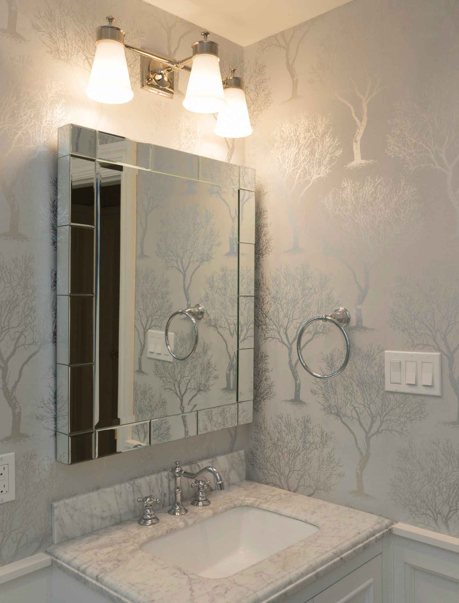 Bathroom sink and mirror